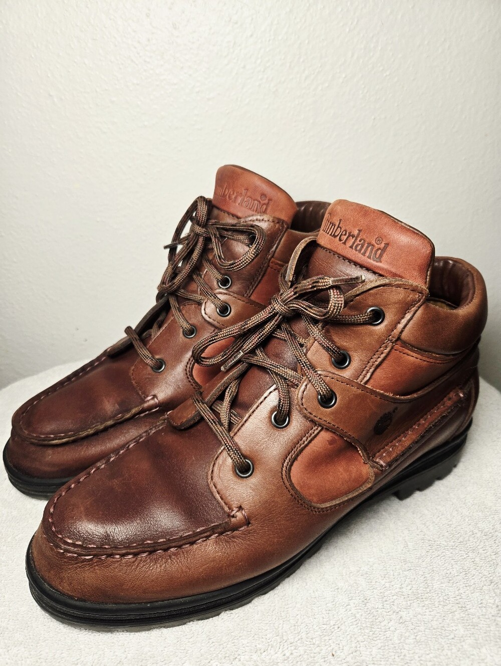Vintage Timberland 38345 Gore-Tex Leather Hiking Boots Women's 10M Made Portugal